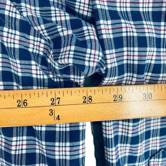 Ralph Lauren Button Down Shirt Men's 2XB Blue Plaid Long Sleeve Blue - Picture 3 of 8